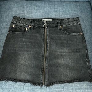We the Free Black Denim Mini Skirt size 28